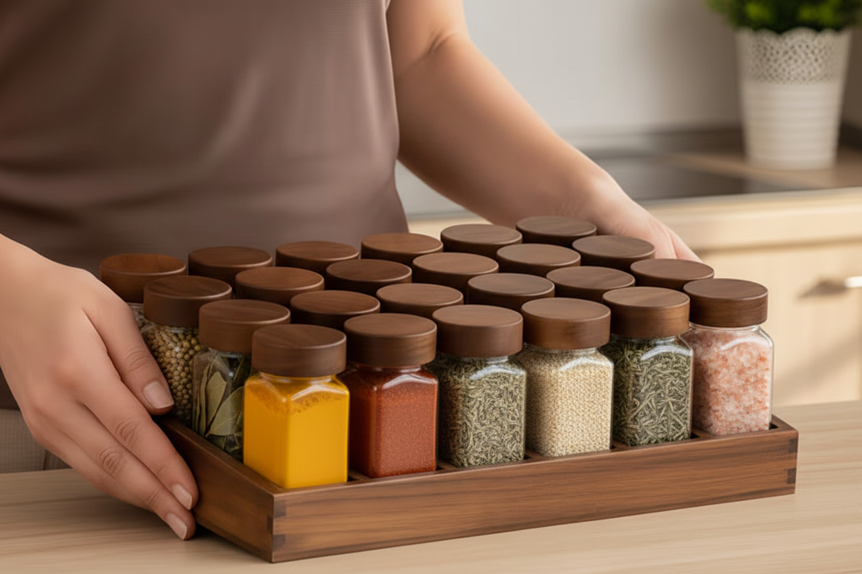 Kruidenpotjes met houder